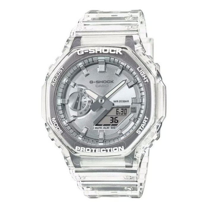 G-Shock Skeleton Trasparente con  Quadrante Argento